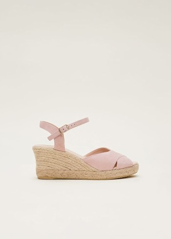 Phase Eight Suede Espadrilles Flats Light Pink Canada | ATLCKY-530